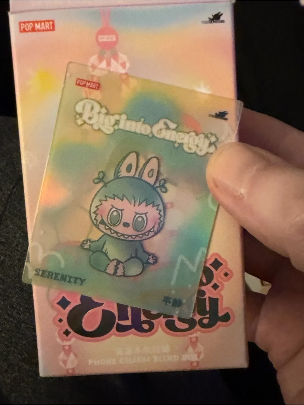 POP MART- Big into Energy Series Labubu-Serenity- Phone Charm/Chain